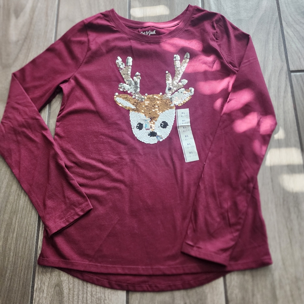 Cat and Jack Size 14/16 Christmas Shirt